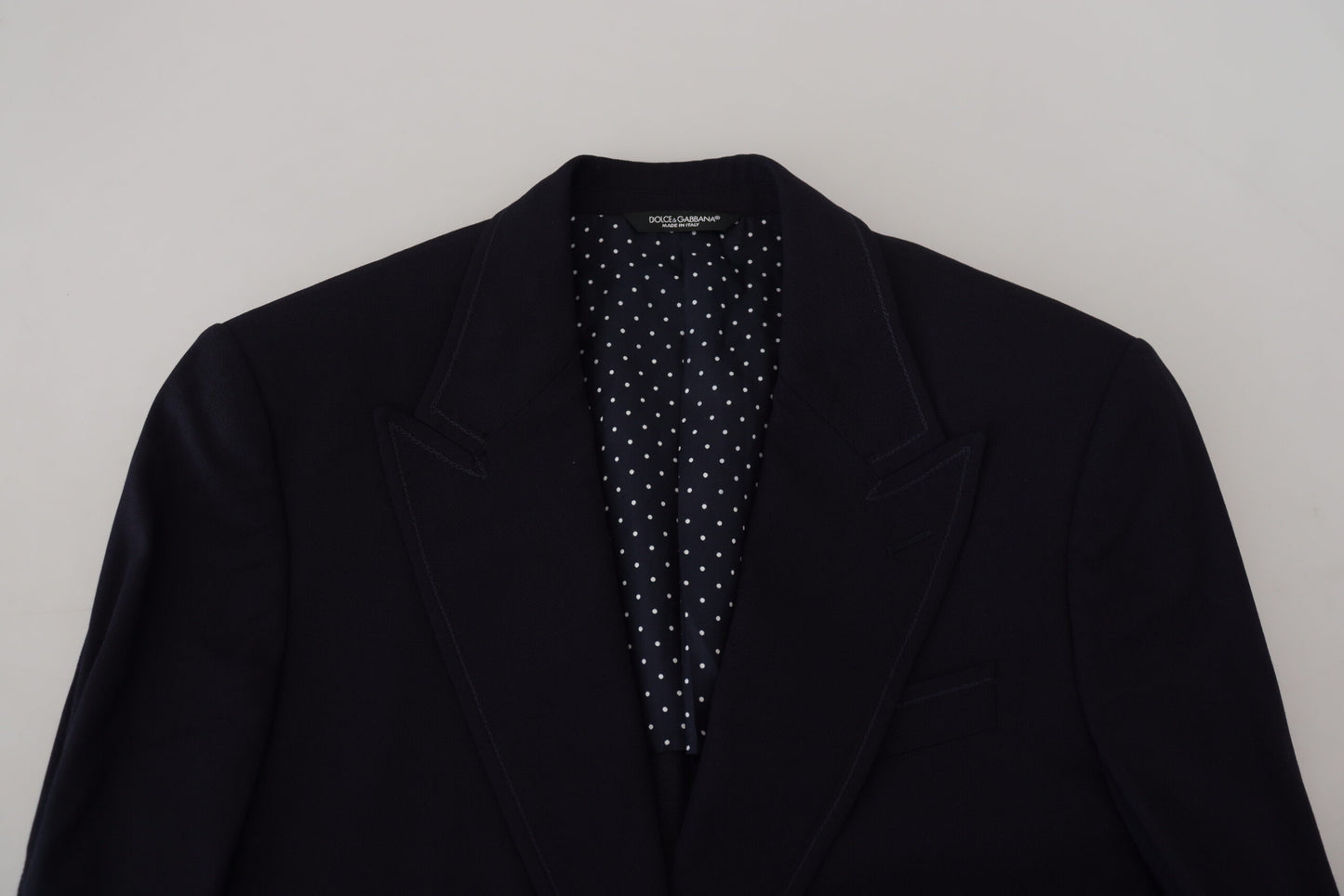 Blazer de costume Dolce & Gabbana Taormina en laine bleue