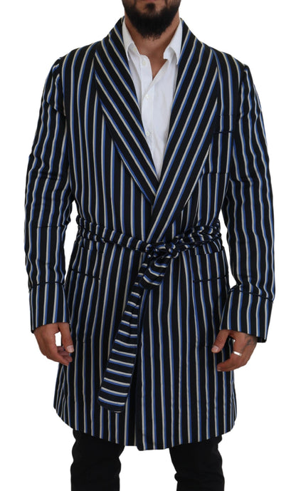 Robe Dolce & Gabbana doublée d'un imprimé Martini noir et bleu