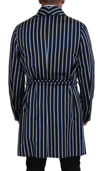 Robe Dolce & Gabbana doublée d'un imprimé Martini noir et bleu