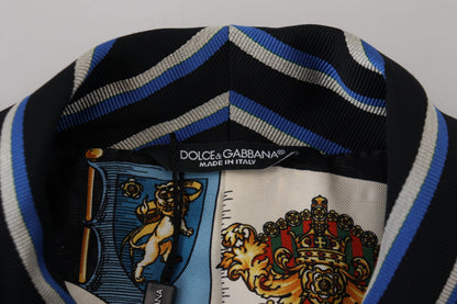 Robe Dolce & Gabbana doublée d'un imprimé Martini noir et bleu