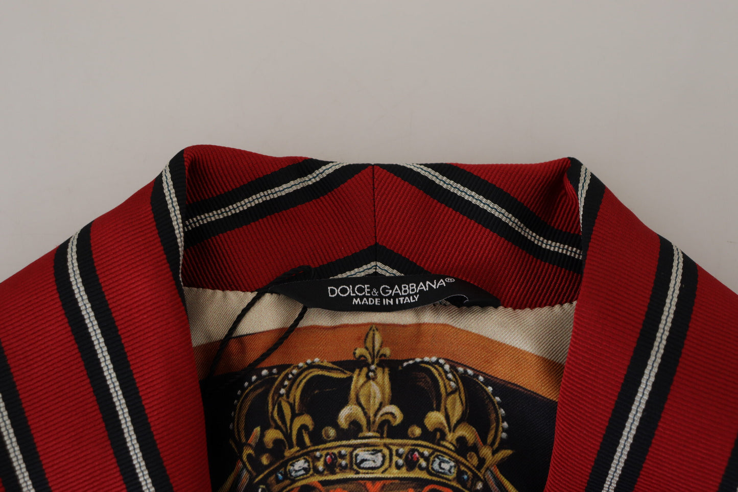 Robe Dolce & Gabbana doublée d'un imprimé rayé Martini rouge