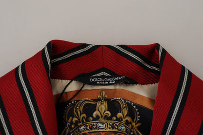 Robe Dolce & Gabbana doublée d'un imprimé rayé Martini rouge