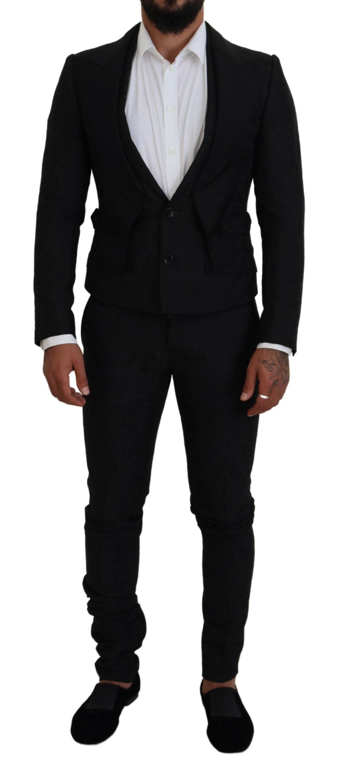 Costume MARTINI 2 pièces Dolce & Gabbana en polyester noir pour homme