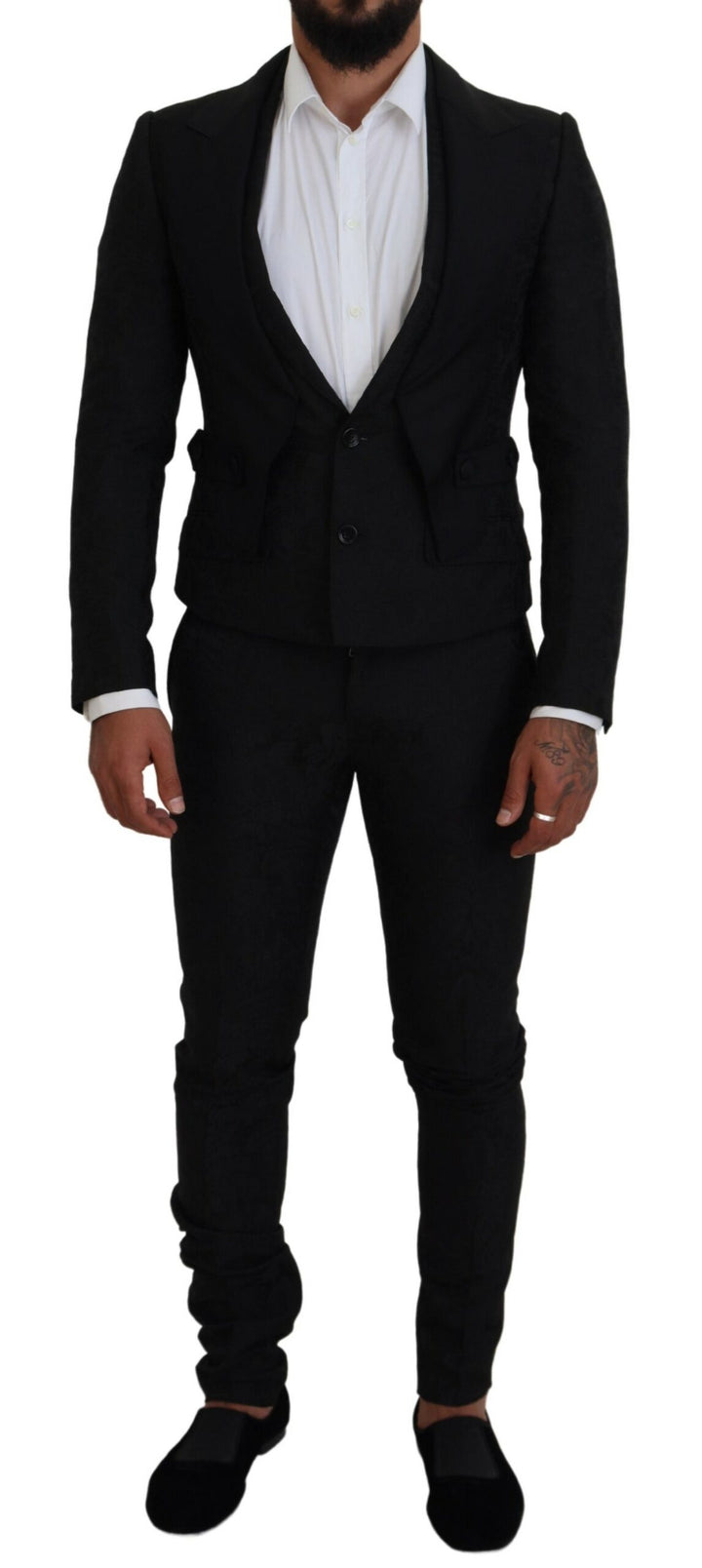 Traje MARTINI de 2 piezas de poliéster negro para hombre de Dolce & Gabbana