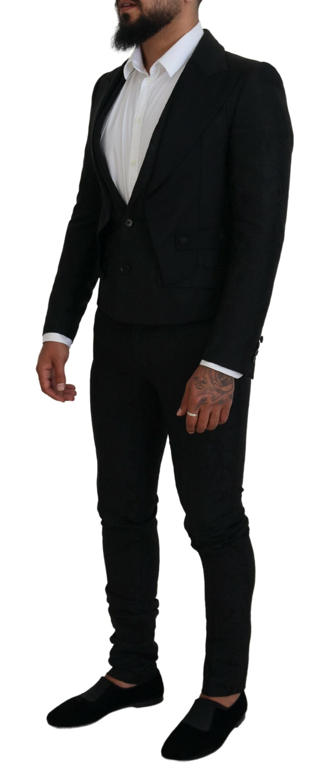 Costume MARTINI 2 pièces Dolce & Gabbana en polyester noir pour homme