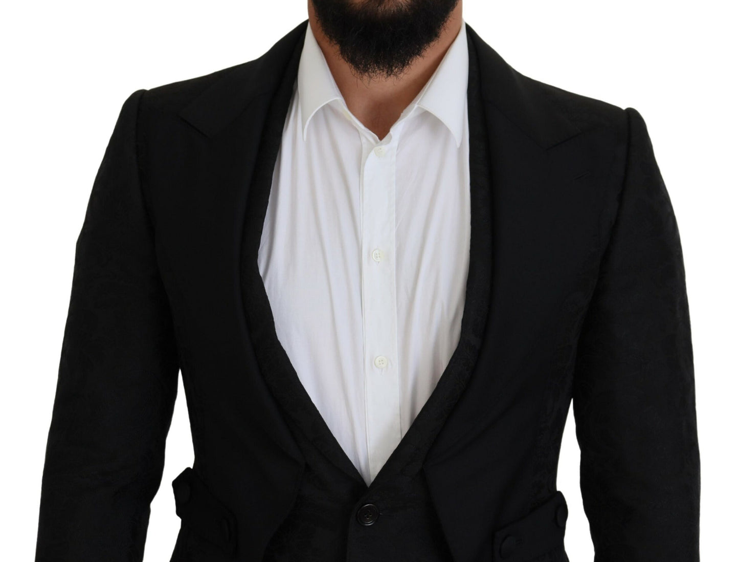 Costume MARTINI 2 pièces Dolce & Gabbana en polyester noir pour homme