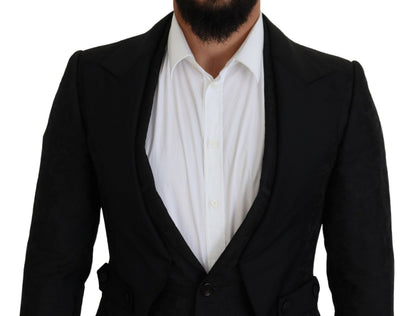 Costume MARTINI 2 pièces Dolce & Gabbana en polyester noir pour homme
