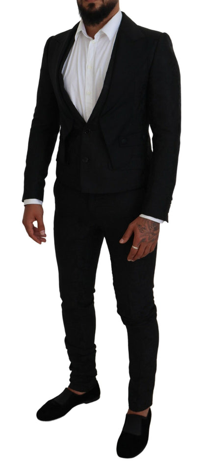 Costume MARTINI 2 pièces Dolce & Gabbana en polyester noir pour homme