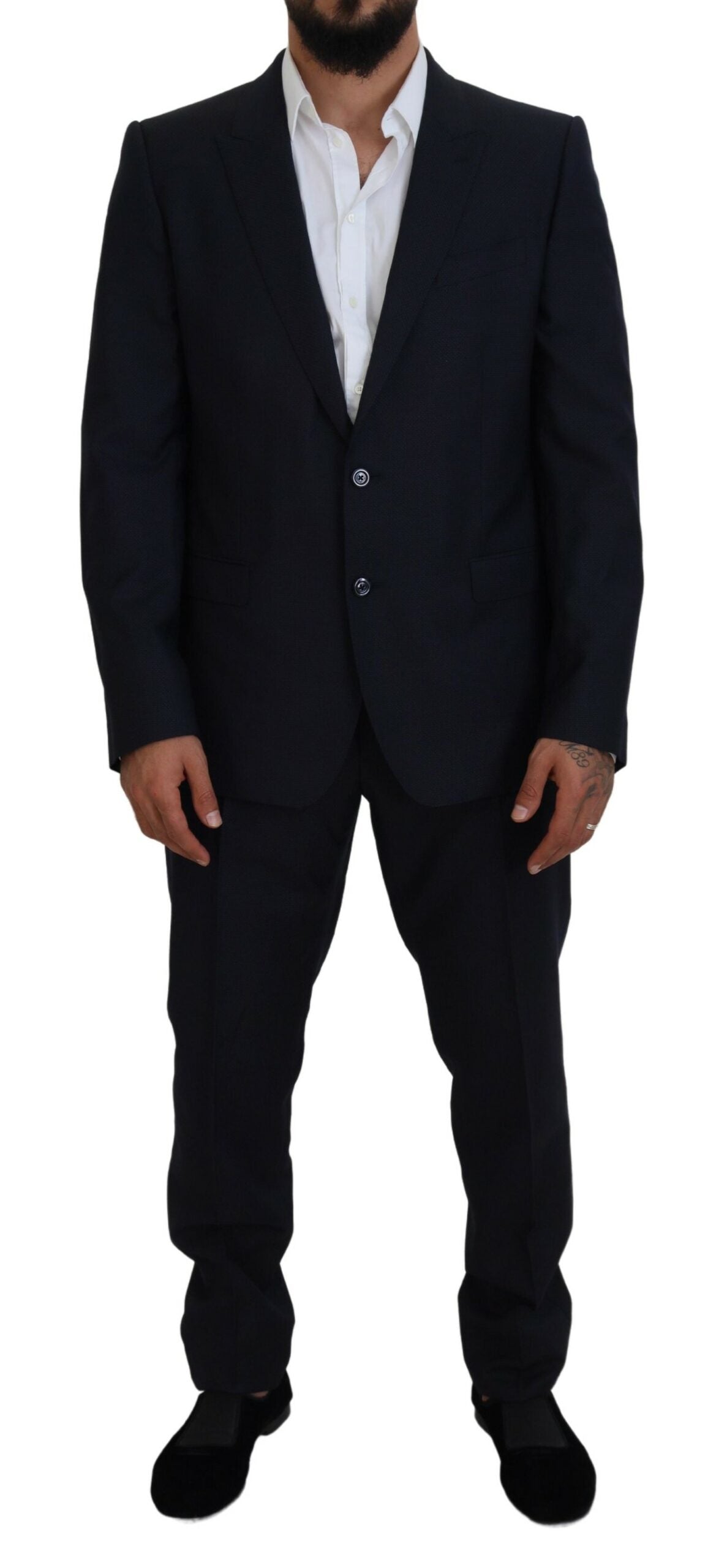 Costume Dolce & Gabbana bleu deux pièces MARTINI coupe droite