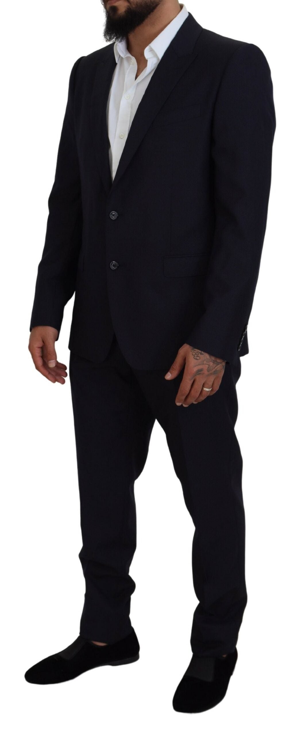 Costume Dolce & Gabbana bleu deux pièces MARTINI coupe droite