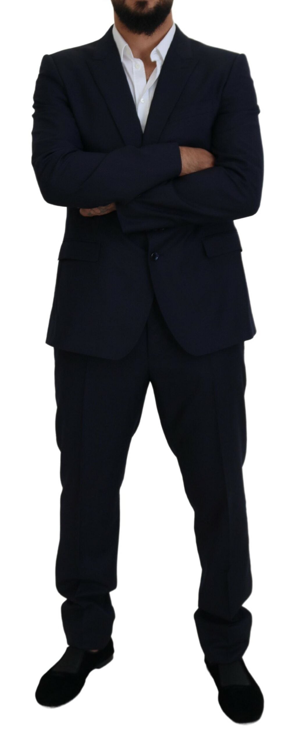 Costume Dolce & Gabbana bleu deux pièces MARTINI coupe droite