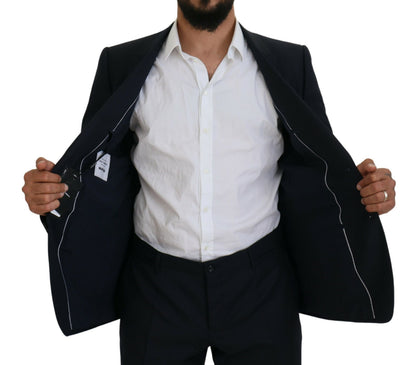Costume Dolce & Gabbana bleu deux pièces MARTINI coupe droite