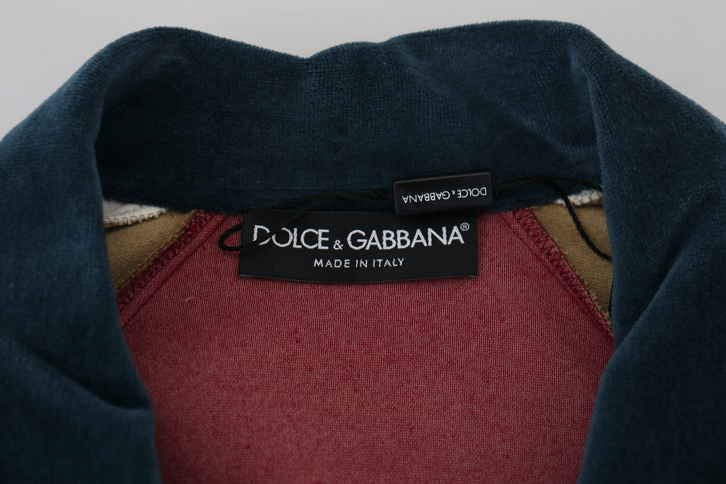 Pull col polo en coton multicolore Dolce & Gabbana