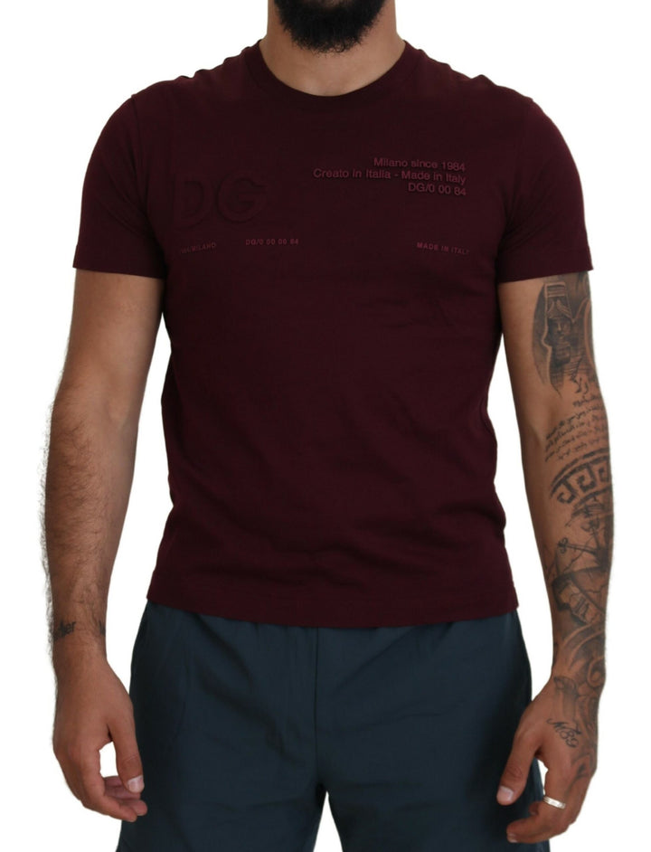 T-shirt homme manches courtes imprimé marron Dolce & Gabbana