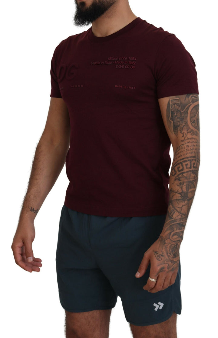 T-shirt homme manches courtes imprimé marron Dolce & Gabbana
