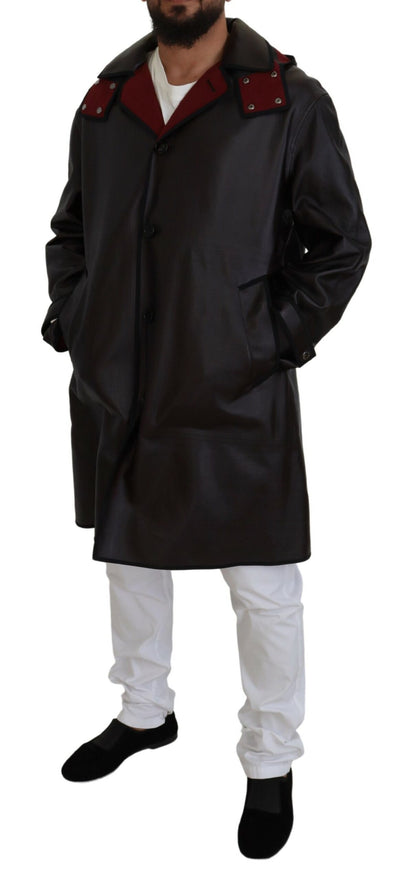 Dolce & Gabbana Parka noir à capuche et trench en coton