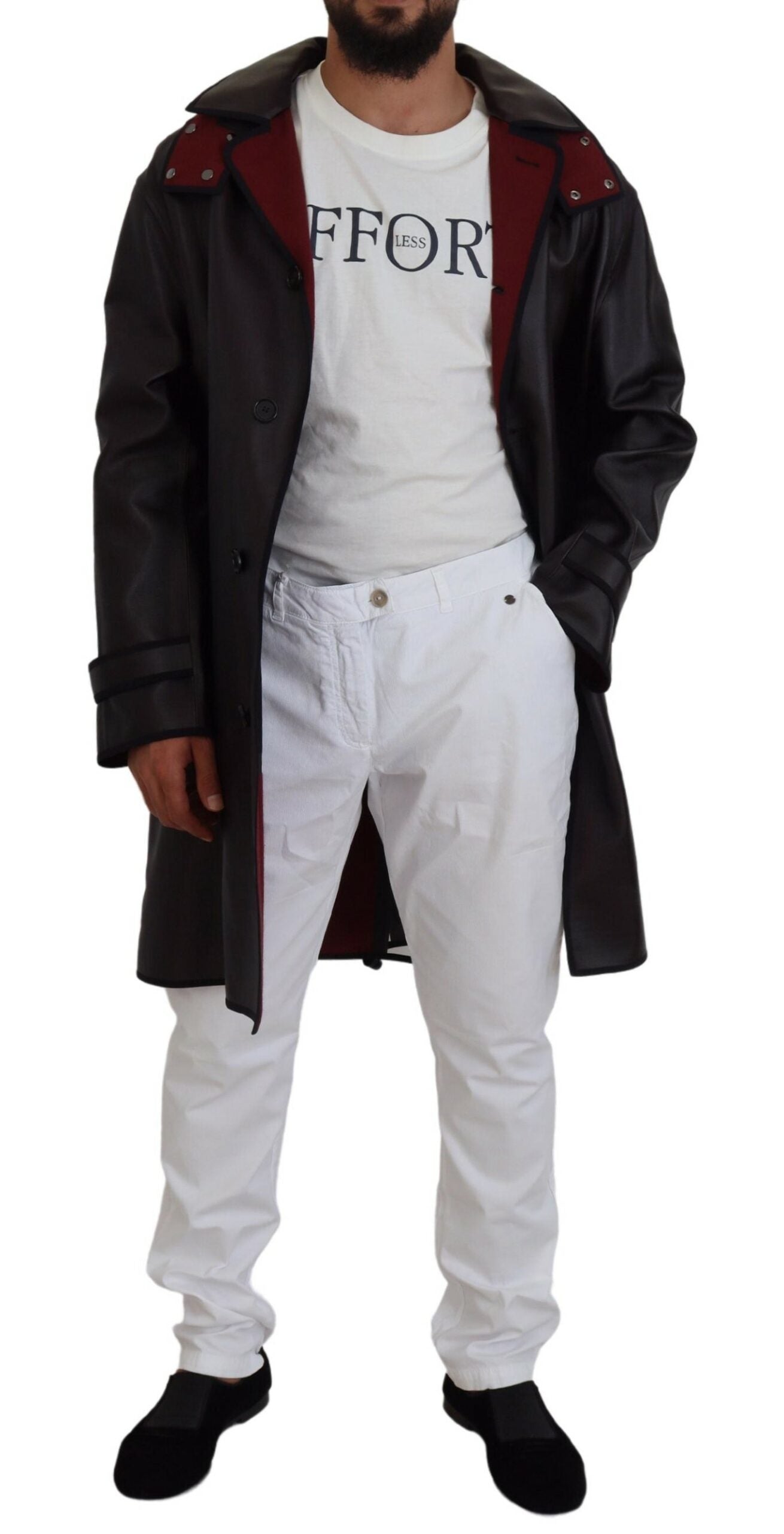 Dolce & Gabbana Parka noir à capuche et trench en coton