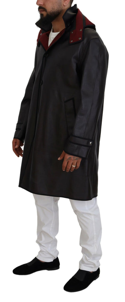 Dolce & Gabbana Parka noir à capuche et trench en coton