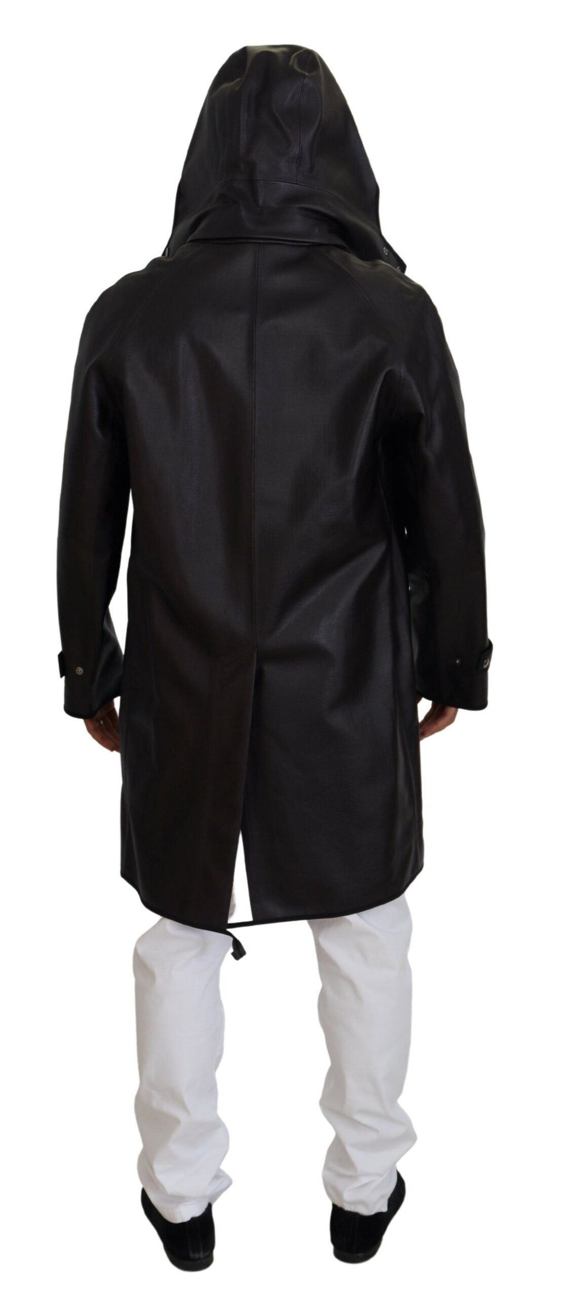 Dolce & Gabbana Parka noir à capuche et trench en coton