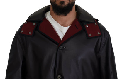 Dolce & Gabbana Parka noir à capuche et trench en coton