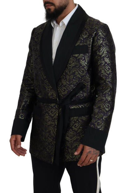 Dolce & Gabbana Veste blazer robe baroque dorée et violette