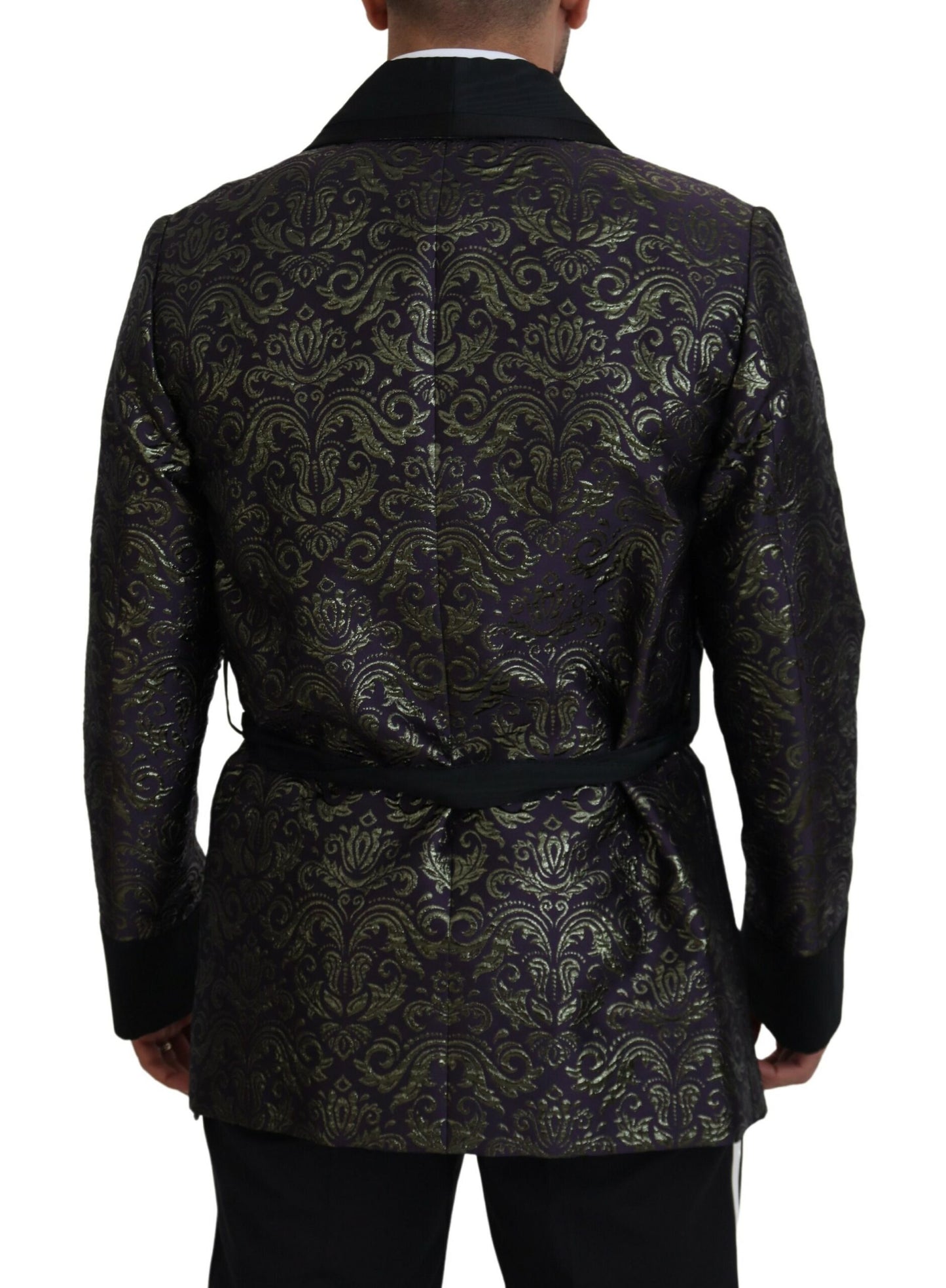 Dolce & Gabbana Veste blazer robe baroque dorée et violette