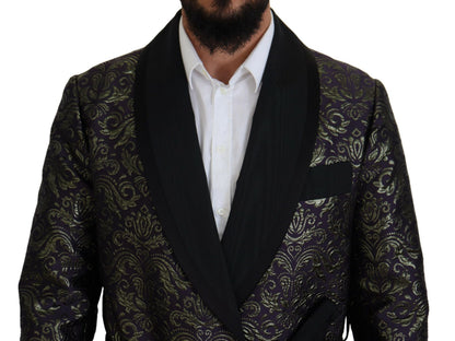 Dolce & Gabbana Veste blazer robe baroque dorée et violette