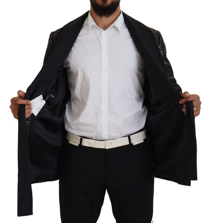 Dolce & Gabbana Veste blazer robe baroque dorée et violette