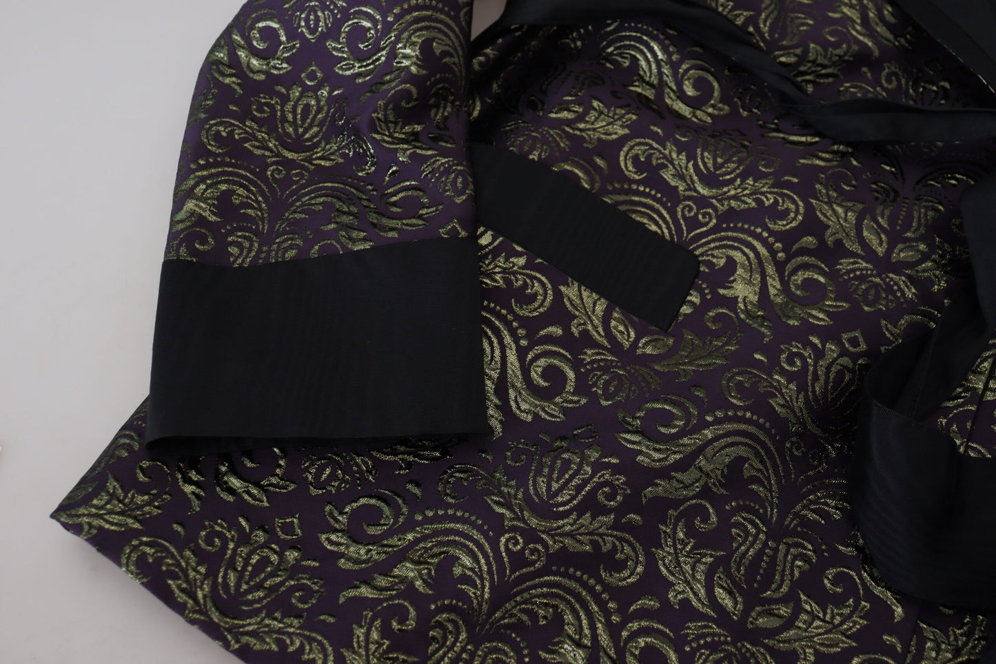 Dolce & Gabbana Veste blazer robe baroque dorée et violette