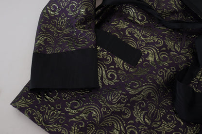 Dolce & Gabbana Veste blazer robe baroque dorée et violette