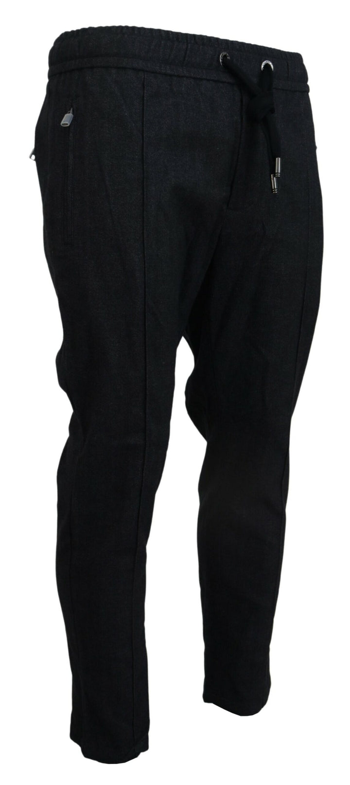 Pantalon fuselé en coton gris Dolce & Gabbana