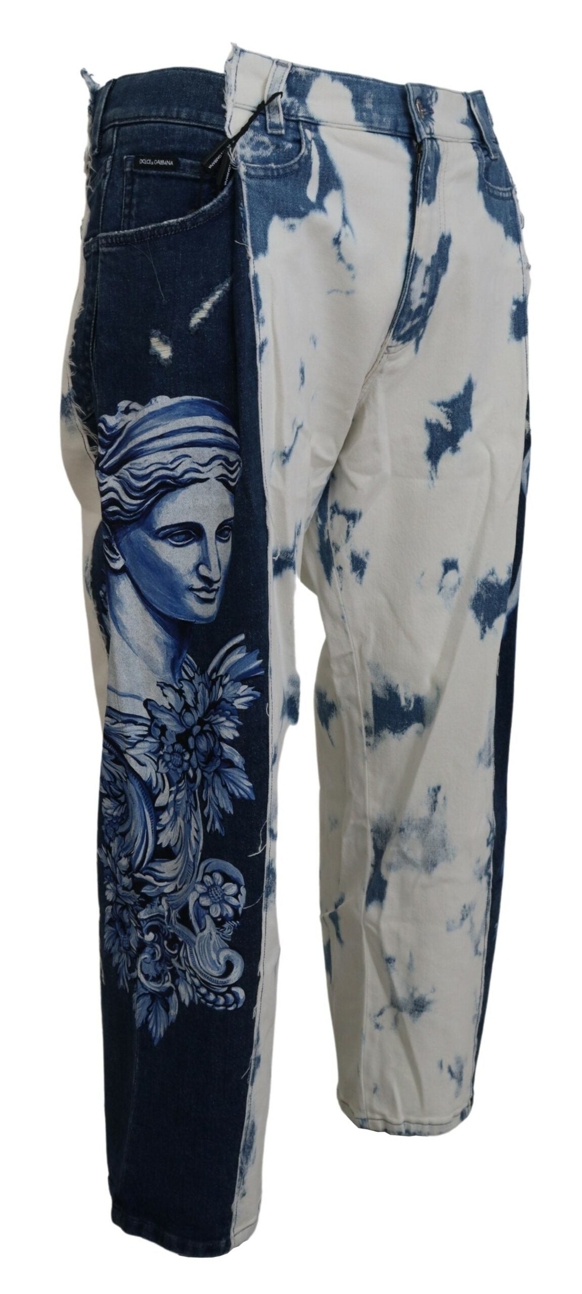 Jean ample en denim de coton bleu Ceasar Dolce & Gabbana