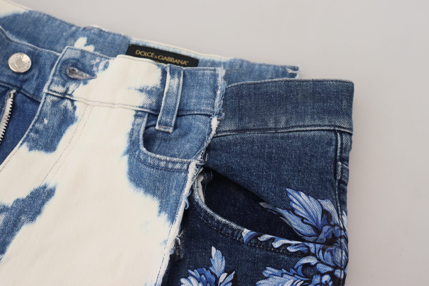 Jean ample en denim de coton bleu Ceasar Dolce & Gabbana