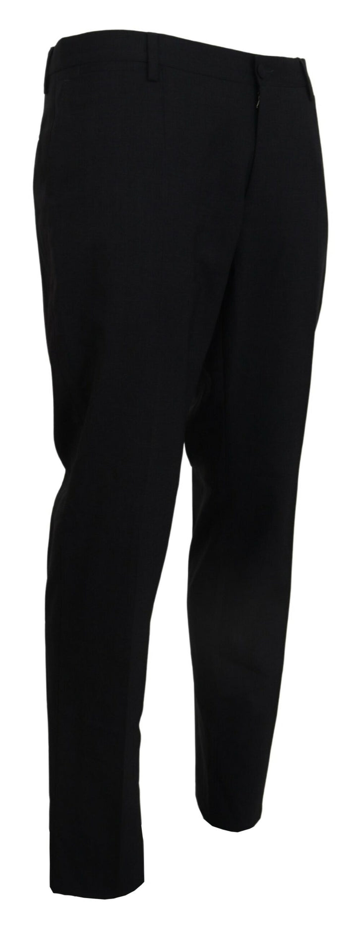 Dolce & Gabbana Pantalon habillé ajusté gris en laine stretch