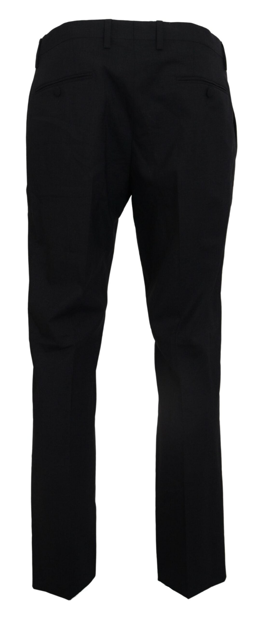 Dolce & Gabbana Pantalon habillé ajusté gris en laine stretch