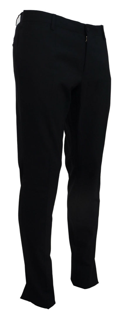 Robe Dolce & Gabbana en Laine Bleue Stretch Pantalon de Costume Coupe Slim