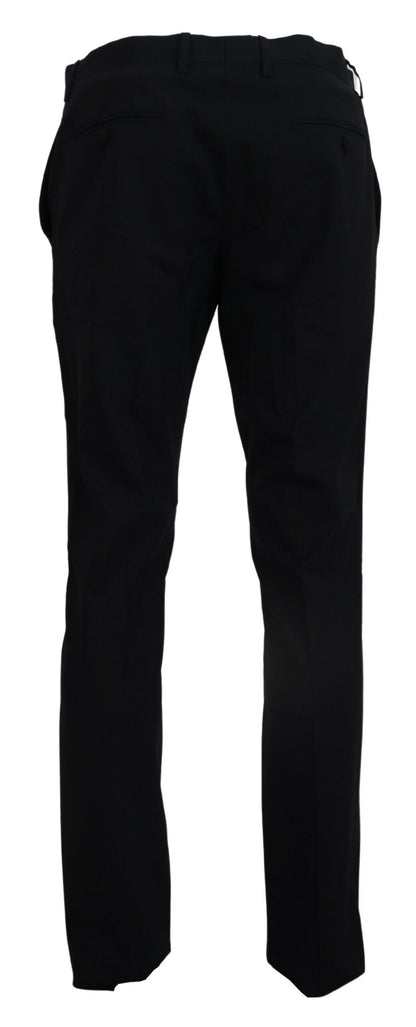 Robe Dolce & Gabbana en Laine Bleue Stretch Pantalon de Costume Coupe Slim