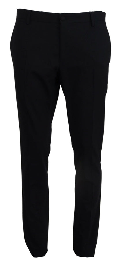 Robe Dolce & Gabbana en Laine Bleue Stretch Pantalon de Costume Coupe Slim