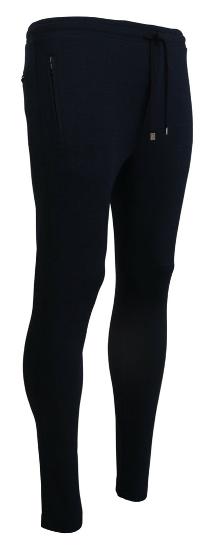 Pantalon de jogging en coton bleu pour homme Dolce & Gabbana