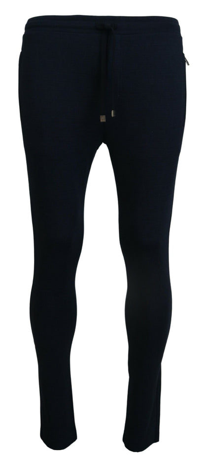 Pantalon de jogging en coton bleu pour homme Dolce & Gabbana