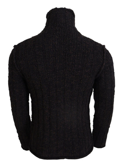 Pull à col roulé en maille de laine marron Dolce & Gabbana
