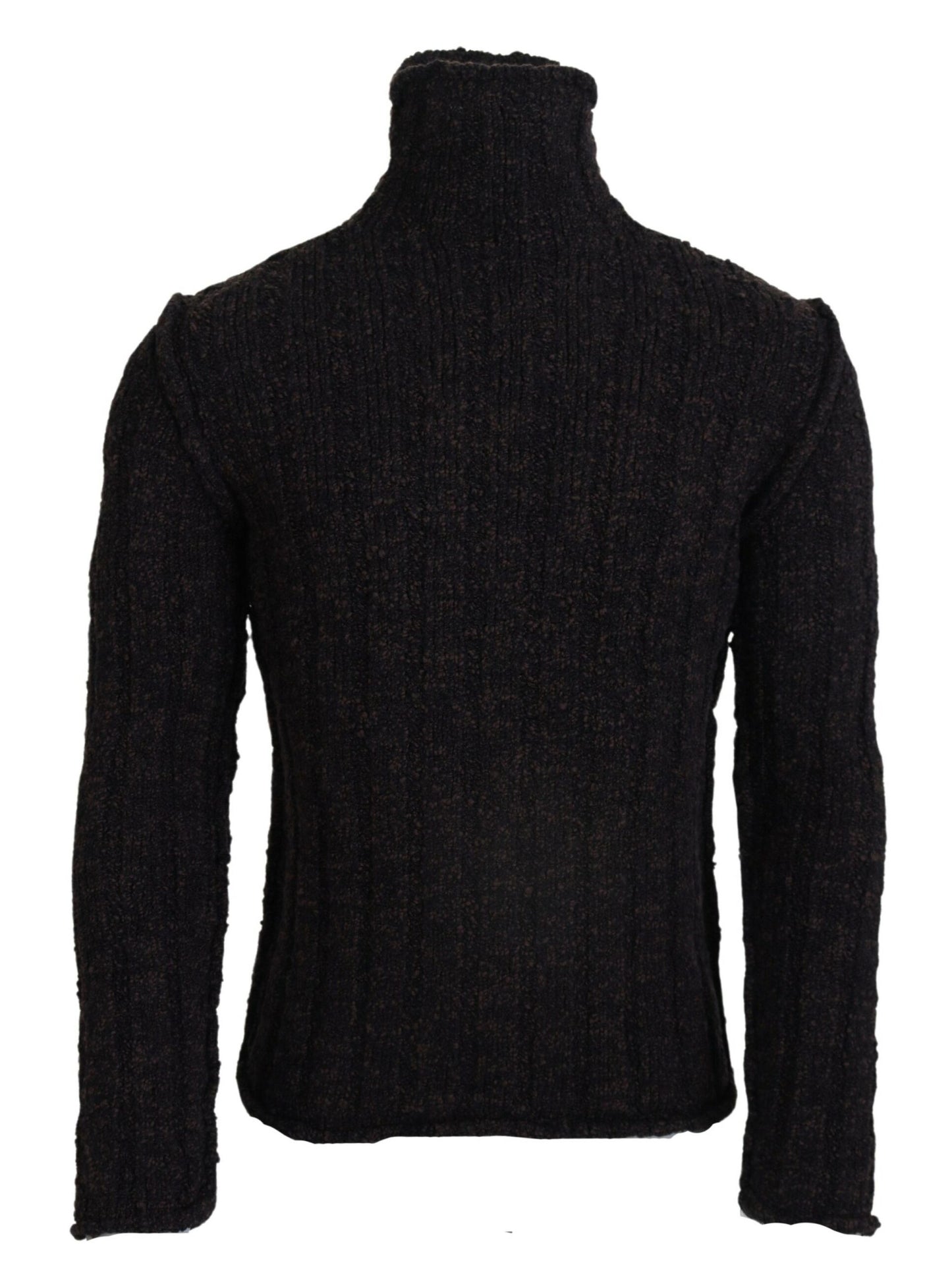Pull à col roulé en maille de laine marron Dolce & Gabbana