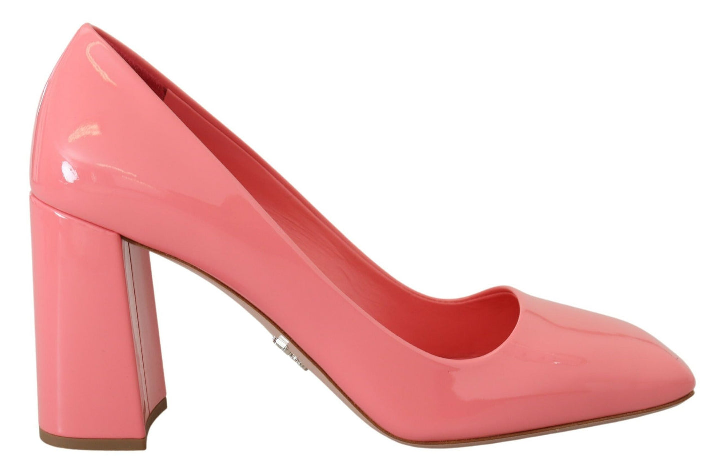 Zapatos de tacón clásico Prada de charol rosa
