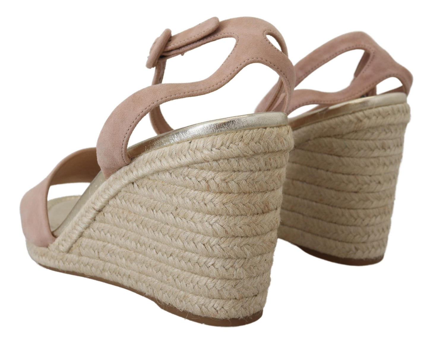 Sandales Prada en daim rose avec bride à la cheville