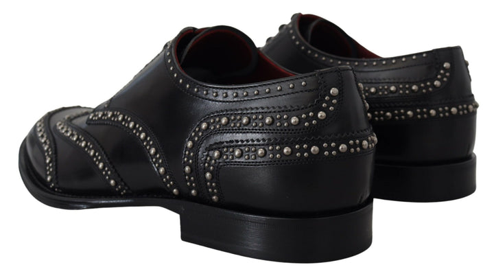 Zapatos Derby Dolce & Gabbana de piel negra con tachuelas