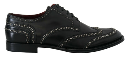 Chaussures de ville en cuir noir cloutées Dolce & Gabbana