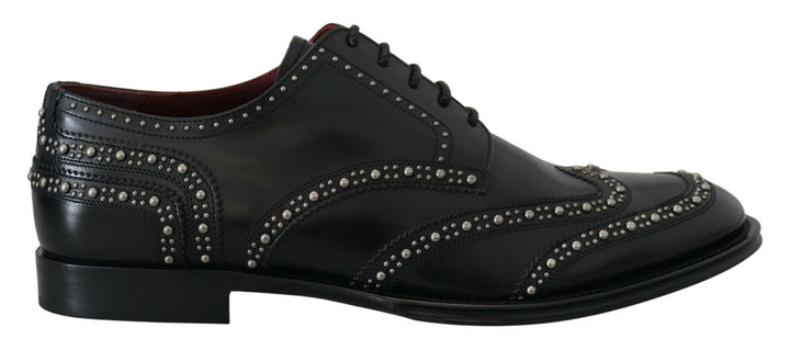 Zapatos Derby Dolce & Gabbana de piel negra con tachuelas