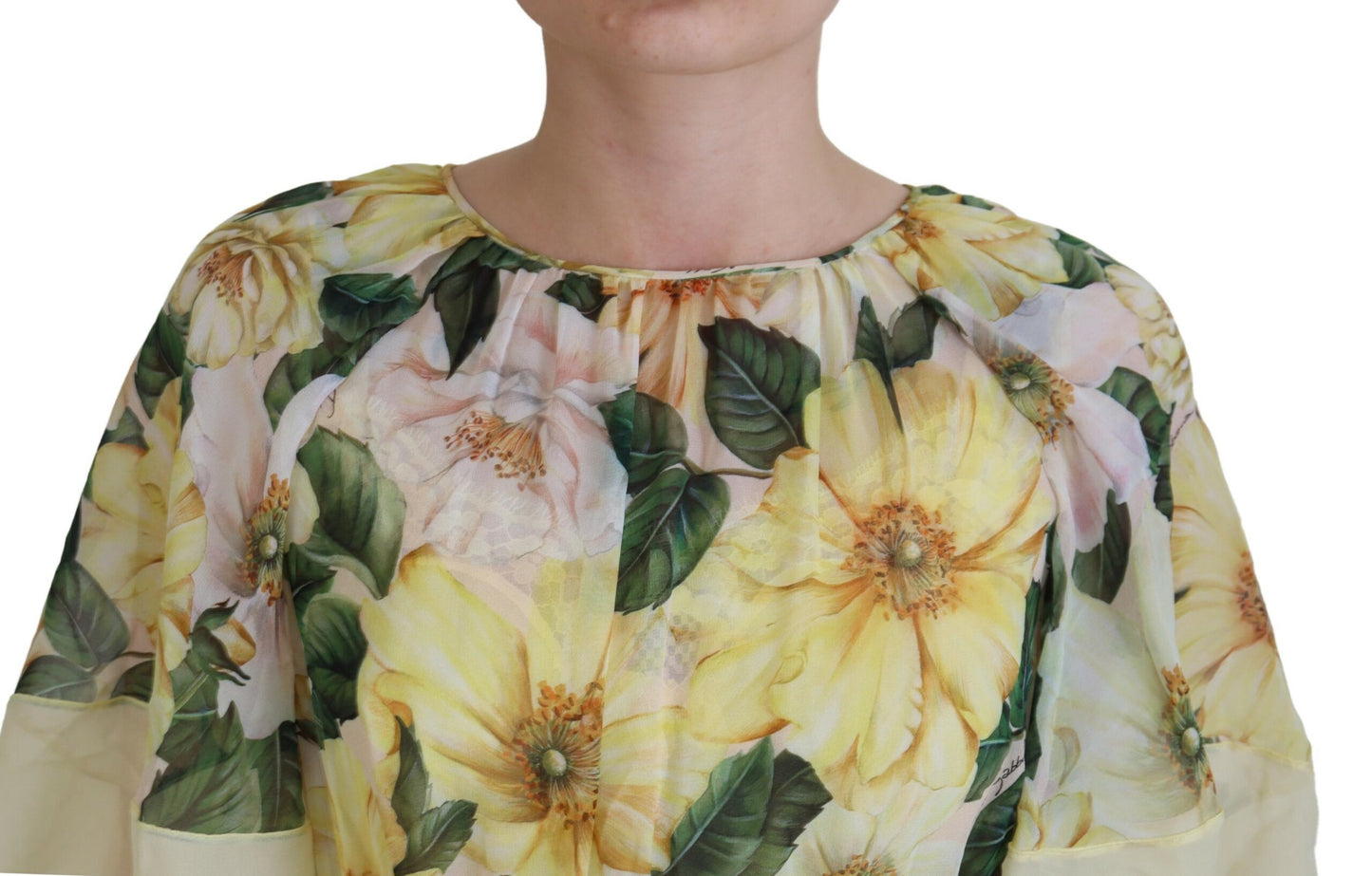 Robe longue Dolce & Gabbana en soie multicolore à imprimé floral