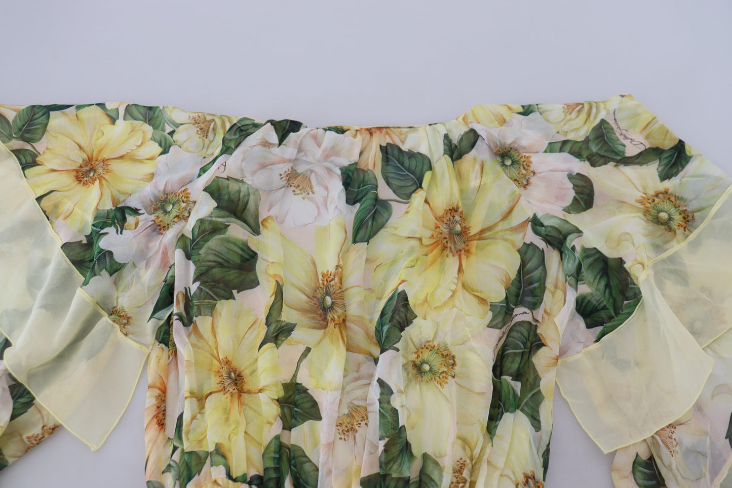 Robe longue Dolce & Gabbana en soie multicolore à imprimé floral