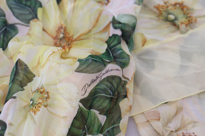 Robe longue Dolce & Gabbana en soie multicolore à imprimé floral